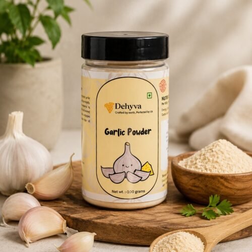 Dehyva Dehydrated Garlic Powder, 100g | No Additives, Ideal for Cooking, Seasoning, and Baking | Natural Flavor Enhance
