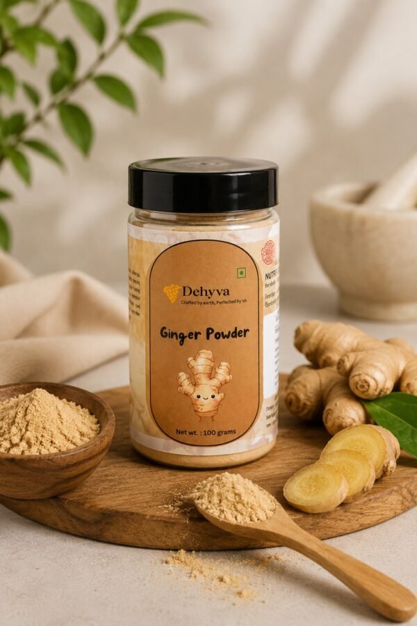 Ginger Dried Root Powder (100 Grams) | NON-GMO | No Added Preservatives | Sukku Podi | Dry Sonth/Adrak Powder for Cooking and Health