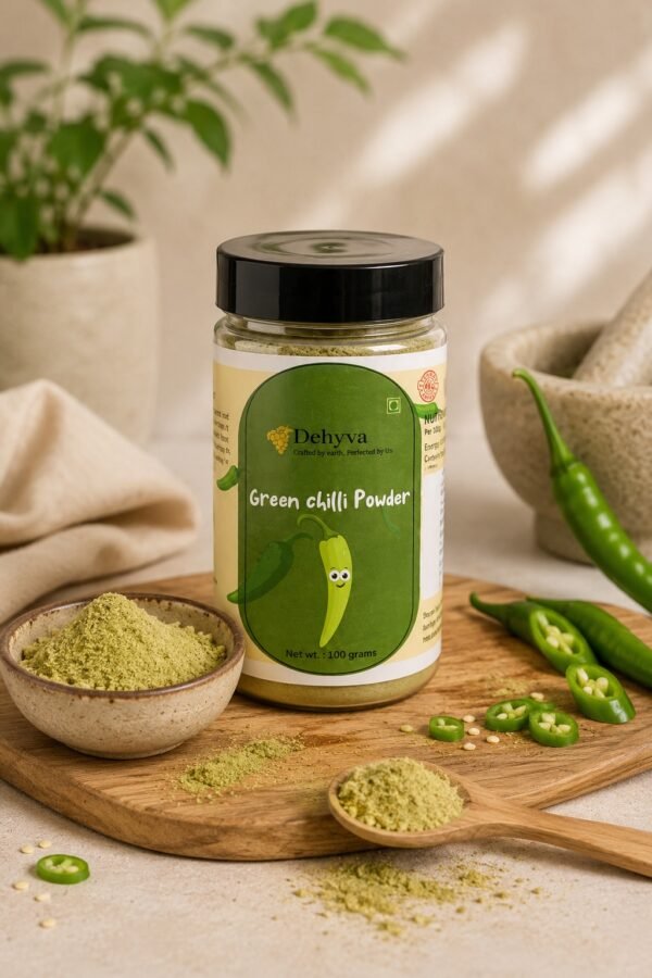 Dehyva Green Chilli Powder 100 Gram (Hari Mirchi Powder)